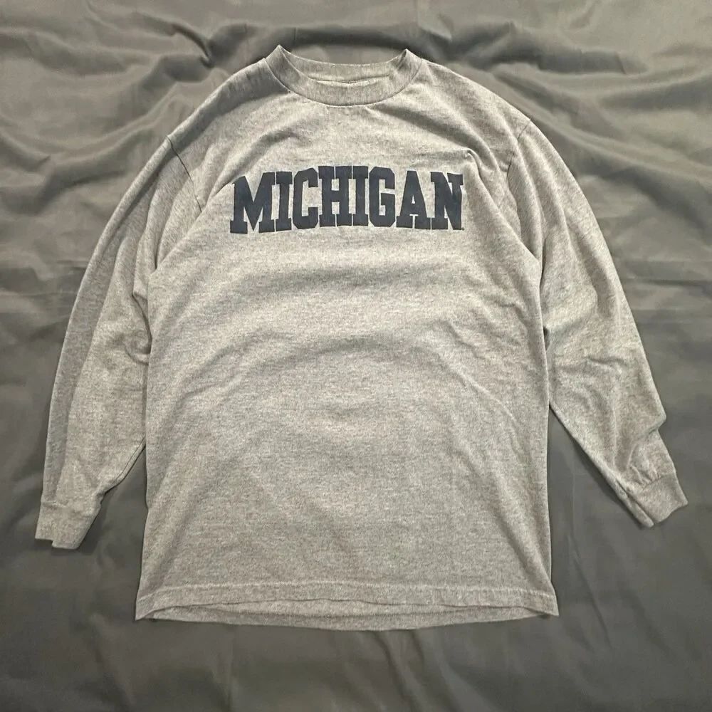Vintage Steve & Barry’s Shirt Mens Large NCAA Michigan Long Sleeve Spellout 00s